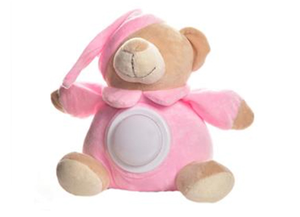 Osito de Peluche Rosa con Luz